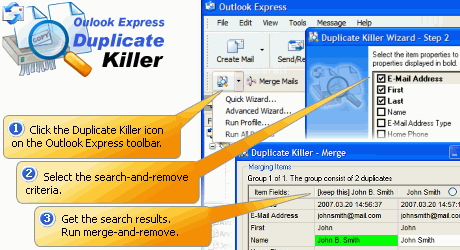Click to view Outlook Express Duplicate Killer 1.02 screenshot